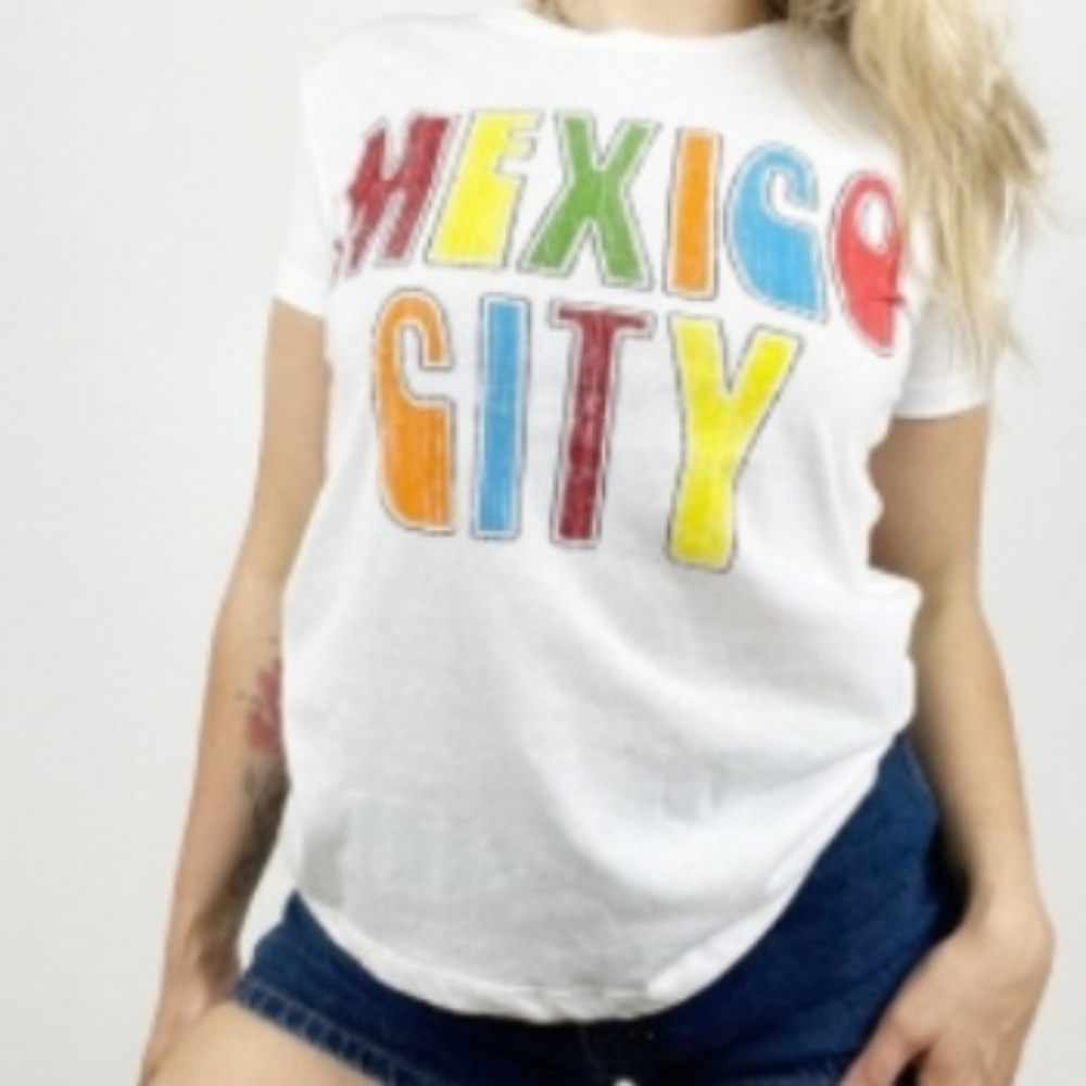 Chaser 🌈 Mexico City Rainbow Letters tee vtg insp tshirt short sleeve NWT M